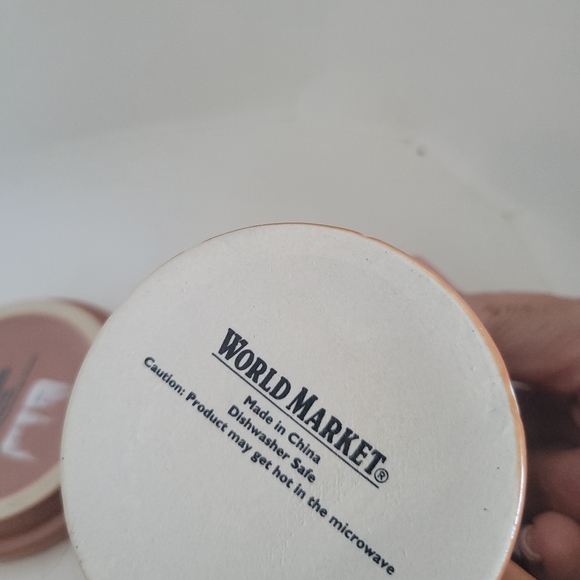 World Market Whimsical Terracotta Pot Succulent Mug or Planter with drip plate. - Picture 5 of 5